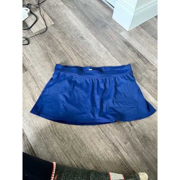 Tropical Escape Women’s 10 Swim Skirt Skort Lined Modest Blue Swimsuit - Picture 4 of 5